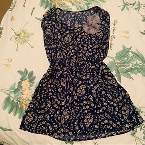 Blue Sketch Babydoll Tunic Top